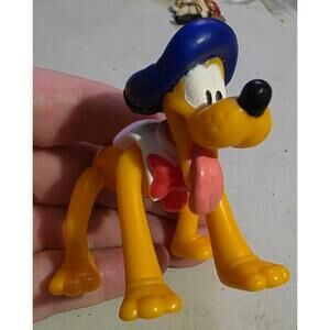 Vintage 2003 Pluto PVC Figurine with Blue Hat